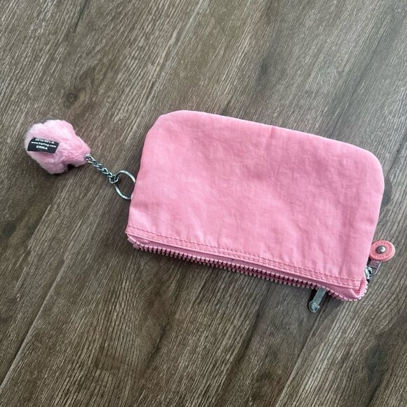 Kipling CREATIVITY SMALL POUCH  coin bag or organizer in cosmo pink with monkey - Picture 10 of 10
